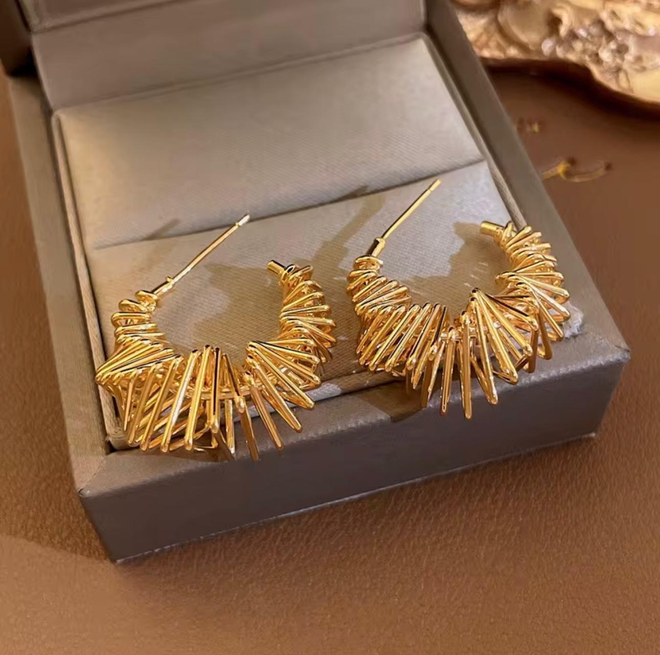 Orecchini a perno geometrici in argento Sterling 925 Intrecciato