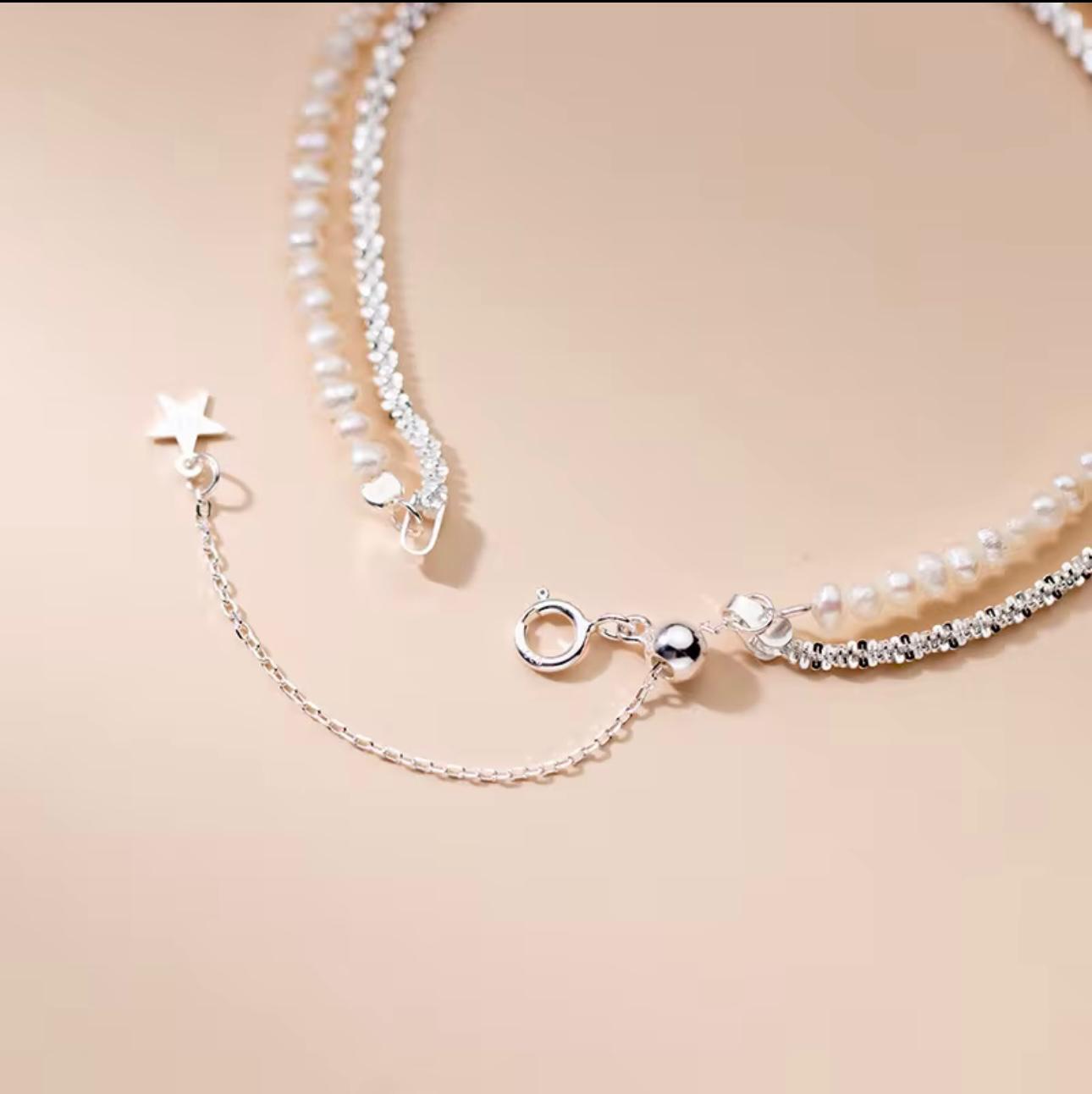 Bracciale in argento 925 con perle d'acqua dolce