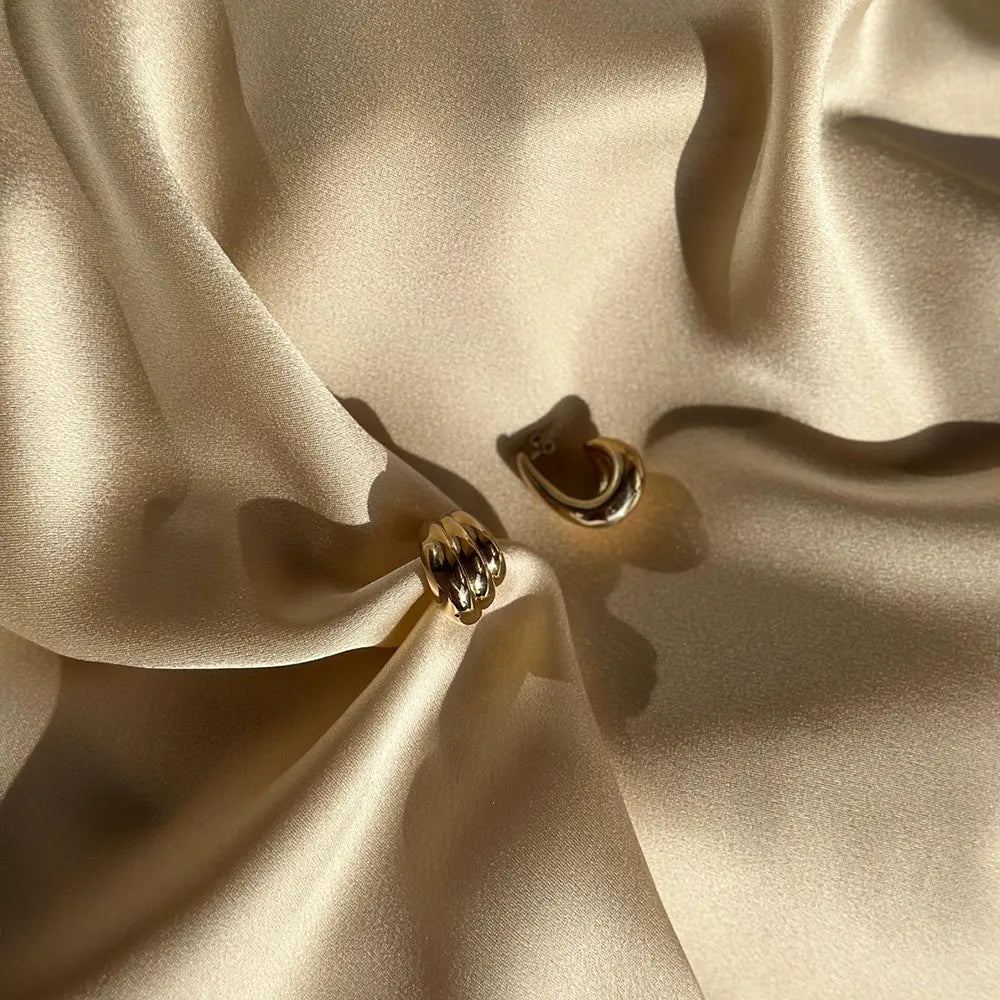 Orecchini artigianali a Conchiglia in Argento - Oro