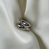 Handmade sterling silver double circular design ring