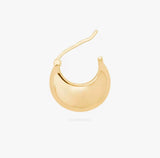 Gold plated sterling silver drop hoop earrings - Sterling Silver