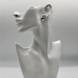 Handmade sterling silver irregular round earrings